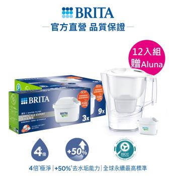 【德國BRITA】MXPRO濾芯去水垢專家特惠組12入Aluna壺