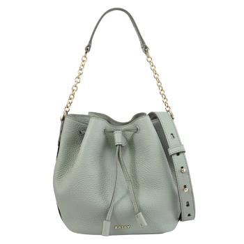 BALLY 6307832 BALLM 浮雕LOGO迷你兩用水桶包.薄荷綠
