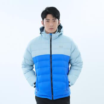 【遊遍天下】男款經典款防潑水防風保暖羽絨外套GJ22047 / 藍色 ( M-5L 大尺碼 )