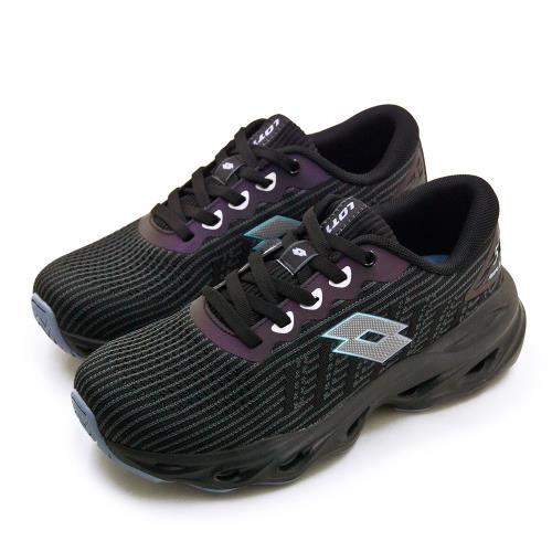 【LOTTO】女 專業奔速風動慢跑鞋 AIRFLOW 5+系列 黑灰紫 5290