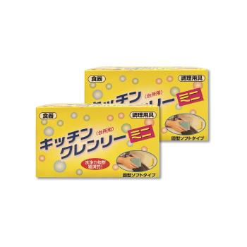 (2盒超值組)日本Life Chemical-廚房多用途環保無磷強力去油汙吸盤式洗碗清潔皂350g/盒(附吸盤含底座,家事凝皂,餐盤鍋具塊狀洗碗精)