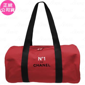 CHANEL香奈兒1號紅色山茶花時尚圓筒包(公司貨)
