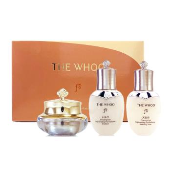 WHOO後 天氣丹PRO光耀美肌3件組 (重生水25ml+重生乳25ml+重生霜10ml) - 正統公司貨 (盒裝)