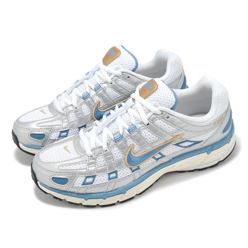 Nike 休閒鞋 P-6000 男鞋 女鞋 白 藍 銀 復古 緩震 運動鞋 HJ7246-100