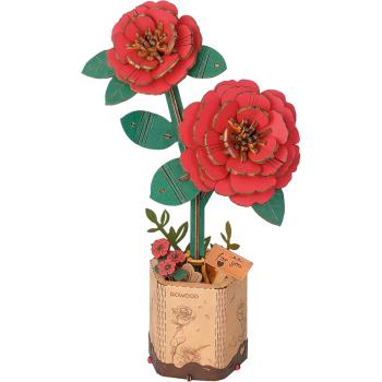 Robotime DIY立體木製組裝模型 山茶花 TW031