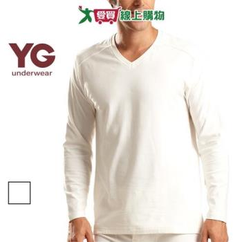 YG 臺灣製 天然有機棉V領/圓領長袖衫 M-XL 純棉 保暖 95％有機棉+5%彈性纖維 外穿 居家 男內【愛買】