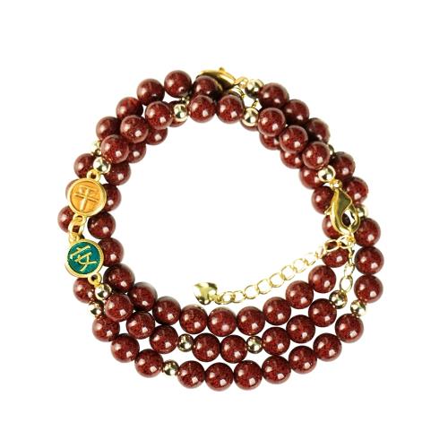 【菩提居】百鳥朝鳳平安硃砂手鍊*1入(帝王級鳳凰硃砂晶體)