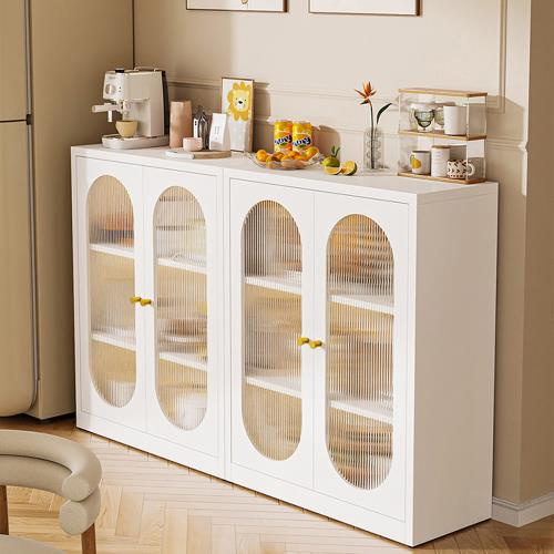 【AOTTO】法式復古鐵製雙開門餐邊收納櫃(收納櫃 抽屜櫃 置物櫃 櫥櫃 邊櫃)