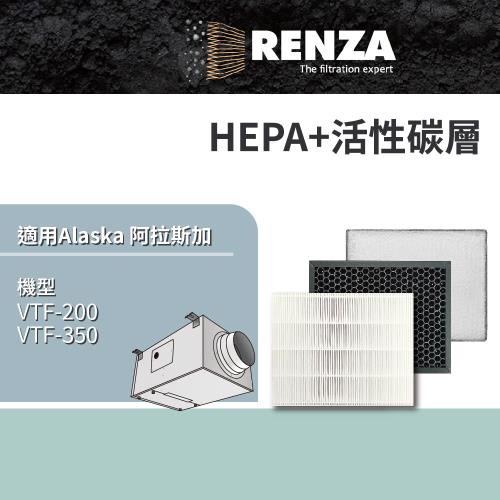 適用 Alaska 阿拉斯加 VTF-200 VTF-350 VTF200 VTF350 淨化風機 HEPA+活性碳 濾網 濾芯 濾心