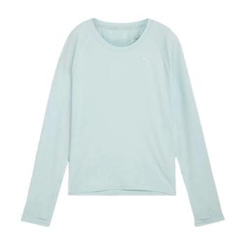 Puma 長袖上衣 女裝 排汗 拇指孔 藍【運動世界】52496282