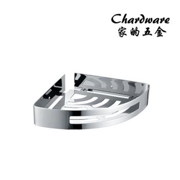 【家的五金】H5181 - 304不鏽鋼亮光角落架（單層）(不鏽鋼.工業風.衛浴配件.浴室.置物架.不銹鋼.牆角架.轉角架.收納)