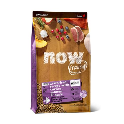 【Now!】貓飼料   鮮肉無穀 高齡貓 體控貓糧 16磅
