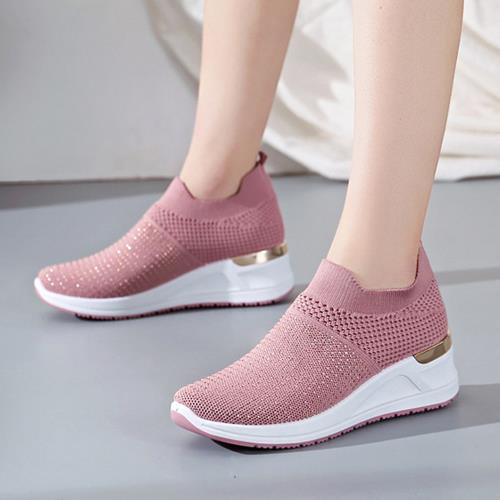 【LN】  ★透氣飛織軟底網鞋(女鞋/休閒鞋/運動鞋/增高鞋)