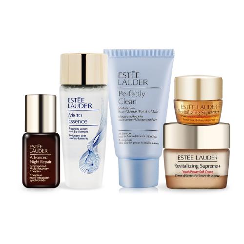 ESTEE LAUDER 雅詩蘭黛 年輕煥采旅行組[潔面乳+原生露+特潤+膠原眼霜+膠原霜]
