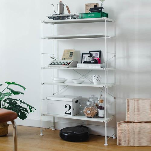 【AOTTO】 日式鐵藝自由調節四層置物架(置物架 層架 收納架 掛衣架)