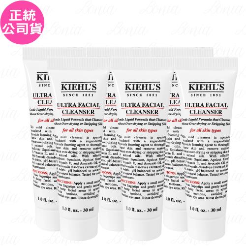 Kiehls 契爾氏 冰河保濕潔面乳 豪華試用品(30ml)*6(公司貨)
