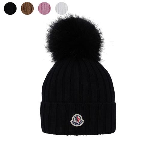 Moncler 毛球Logo 美麗諾羊毛毛帽(任選) J20933B00027M1131