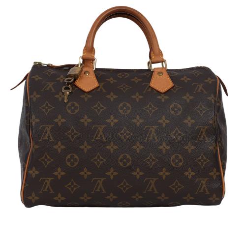 二手商品8成新_LV Monogram speedy 30 波士頓手提包 M41526