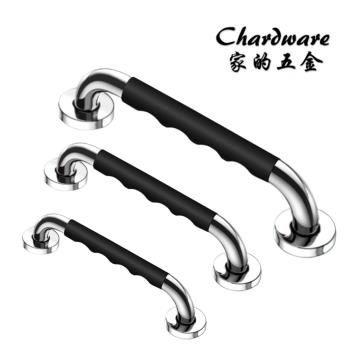【家的五金】F0332-50 黑色止滑握把安全扶手50cm - 304不銹鋼(C型扶手.浴室扶手.無障礙空間.白鐵扶手.把手)