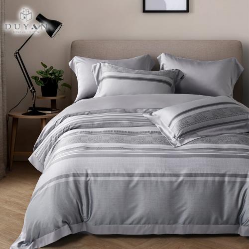 【DUYAN 竹漾】60支萊賽爾天絲四件式被套床包組 石涅雅居 台灣製(雙人)