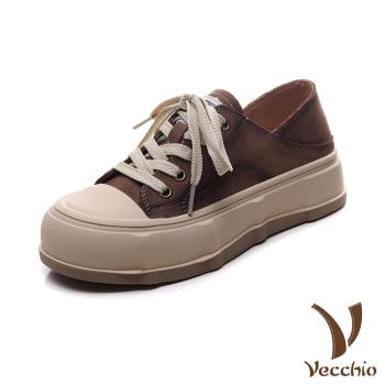 【VECCHIO】全真皮兩穿厚底休閒鞋/全真皮頭層牛皮兩穿法設計厚底復古休閒鞋 女鞋 卡其