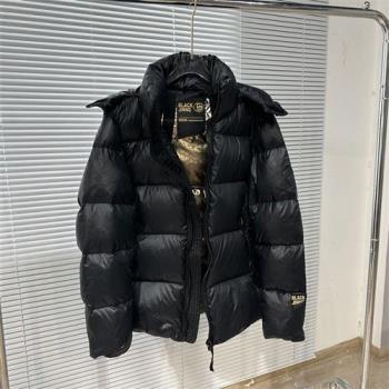 【米蘭精品】羽絨棉外套夾棉夾克-黑金短款加厚爆款女外套m1ae52