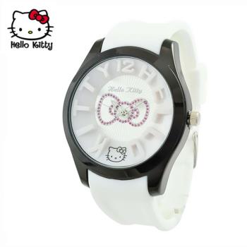 【HELLO KITTY】時尚水鑽果凍腕錶(正版授權)