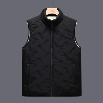 【米蘭精品】鋪棉背心休閒夾克-加絨保暖羊羔絨男外套3色74it65