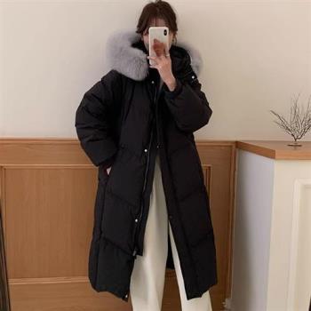 【米蘭精品】羽絨外套鵝絨夾克-體型修飾顯瘦顯高女外套4色74ip44