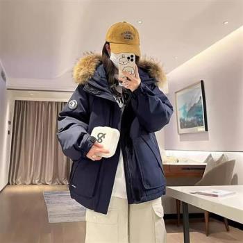 【米蘭精品】羽絨外套鴨絨夾克-多色寬鬆保暖禦寒女外套6色74ip19