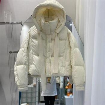 【米蘭精品】羽絨外套鴨絨夾克-氣質加厚保暖禦寒女外套5色74ip10