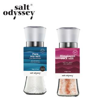 Salt Odyssey 奧德賽 天然海鹽巖鹽研磨罐 190g 希臘海鹽/玫瑰鹽