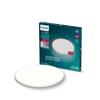 Philips 飛利浦 SuperSlim 超薄超高流明 36W 5300lm 調光吸頂燈-自然光/白畫光(PA017/PA018)
