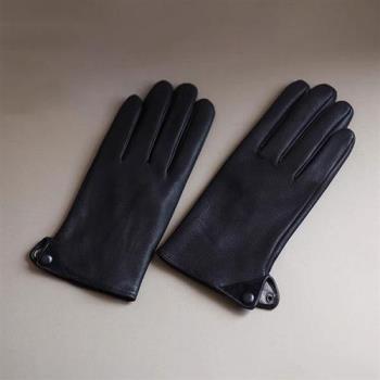 【米蘭精品】真皮手套鹿皮手套-冬季加絨加厚保暖防風男配件2色74im21
