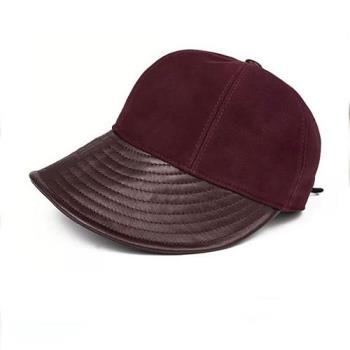 【米蘭精品】漁夫帽真皮盆帽-羊皮反絨百搭顯臉小女帽子3色74il40