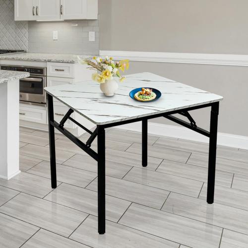 【AOTTO】 免安裝簡約方形折疊桌-80公分(露營桌 拜拜桌 餐桌 方桌 折疊桌)