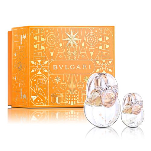 BVLGARI 寶格麗 晶澈女性淡香水 100ml-橙夕金鑰禮盒(淡香水100ML+隨身瓶15ML)