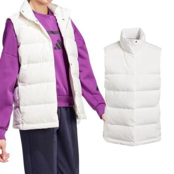 Adidas W Helionic Vest 女款 白色 運動 休閒 保暖 口袋 羽絨 背心 IX8869