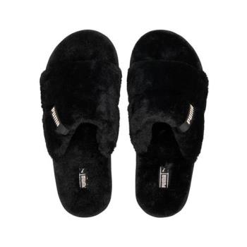 Puma Fluff Solo BX 女鞋 黑色 絨毛 保暖 緩衝 室內拖 運動 休閒 拖鞋 38752101