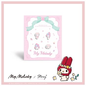 STORY 故事銀飾 - My melody系列-美樂蒂造型耳環組-美樂蒂與彼安諾款