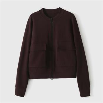 【米蘭精品】風衣外套秋冬大衣-設計感短版工裝棒球女外套2色74is17