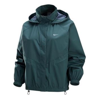 Nike Swift SF JKT 女款 綠色 運動 休閒 口袋 拉鍊 縮口 風衣 連帽 外套 FB7493-338