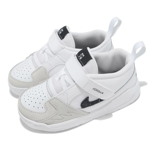 Nike 休閒鞋 Jordan Stadium 90 TD 小童 白 黑 小朋友 麂皮 魔鬼氈 學步鞋 DX4396-112