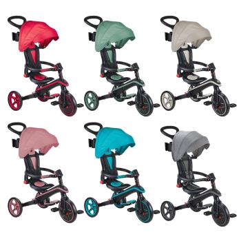 【GLOBBER 哥輪步】 法國 4合1 Trike多功能3輪推車折疊版-多色任選(手推車、滑步車、3輪腳踏車、嬰兒推車)