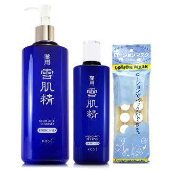 KOSE高絲 雪肌精化妝水500ml+360ml 贈水敷容*14入(包) - 任選 (禮盒組) - 正統公司貨