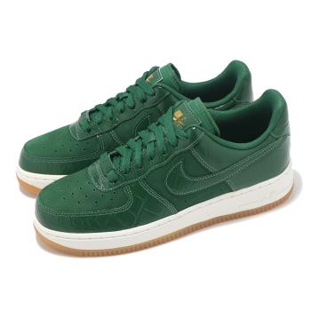 Nike 休閒鞋 Wmns Air Force 1 07 LX 女鞋 綠 膠底 AF1 拼接 麂皮 DZ2708-300