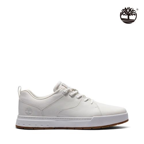 Timberland 男款白色全粒面皮革休閒鞋A5Z2PL77(12月遊戲大廳)