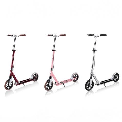 【GLOBBER 哥輪步】法國 NL 205 DELUXE 復古版成人折疊版滑板車-多色任選(2輪滑板車、手煞車、直立站立)