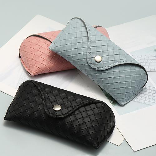 seoul show首爾秀 皮編織鼻骨架半硬殼防壓墨鏡老花近視太陽眼鏡盒