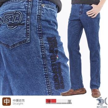 NST Jeans Speedy疾速快小子 經文刺青 輕磅鬆爽牛仔男褲-中腰直筒 390-5969 臺灣製 中壯年服飾